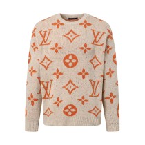 Louis Vuitton Classic Logo Jacquard Casual Round Neck Long Sleeve Sweater