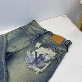 Louis Vuitton New Classic Personalized Logo Printed Casual Jeans