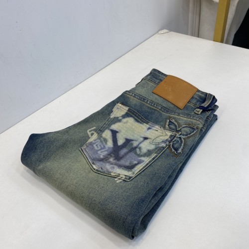 Louis Vuitton New Classic Personalized Logo Printed Casual Jeans