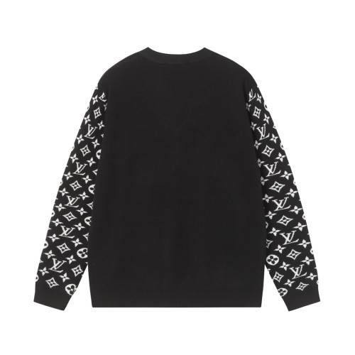 Louis Vuitton Classic Logo Jacquard Knitted Cardigan V-neck Sweater