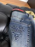Prada New Fashion Logo Embossed Water Washed Casual Jeans