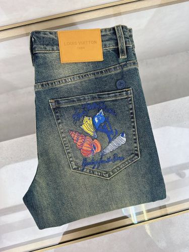 Louis Vuitton New Classic Shell Printed Casual Jeans