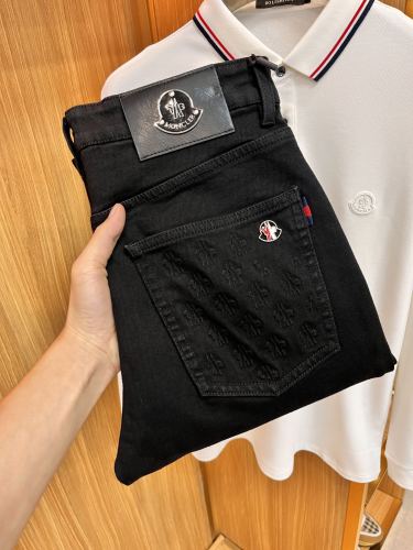 Moncler New Fashion 3D Logo Embossed Slimming Jeans