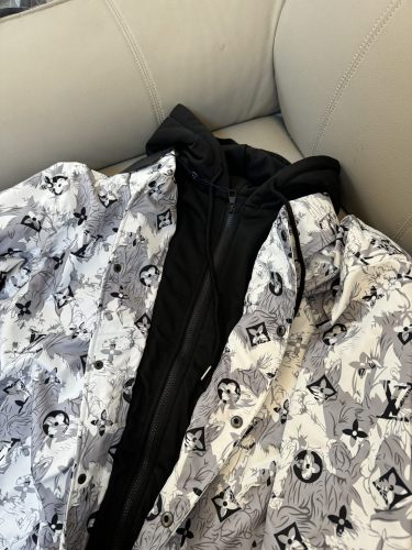Louis Vuitton New Autumn/Winter Collection Splicing Hooded Cotton Jacket