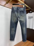 Prada New Fashion Logo Embossed Water Washed Casual Jeans