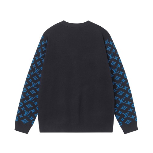 Louis Vuitton Classic Logo Jacquard Knitted Cardigan V-neck Sweater