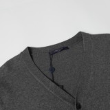 Louis Vuitton Classic Logo Jacquard Knitted Cardigan V-neck Sweater