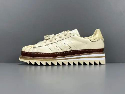 Adidas Superstar X CLOT By Edison Chen Milk Tea Unisex Casual Board Shoes Street Sneakers