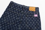 Louis Vuitton New Classic Full Print Side Pimp Jeans