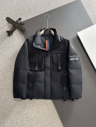 Dior New Classic Couple Embroidered Logo Stand Up Collar Down Jacket