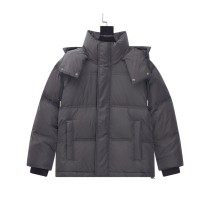Ami Paris Classic Couple Love Hooded Four Grid Bread Down Jacket