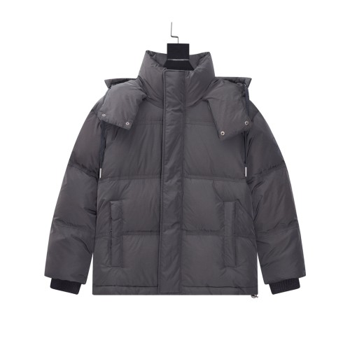 Ami Paris Classic Couple Love Hooded Four Grid Bread Down Jacket