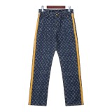 Louis Vuitton New Classic Full Print Side Pimp Jeans