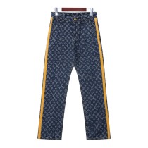 Louis Vuitton New Classic Full Print Side Pimp Jeans