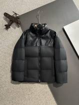 Louis Vuitton New Classic Couple Full Logo Leather Collar Down Jacket