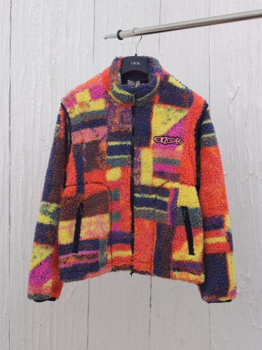 Dior x Lewis Hamilton Fashion Sleeves Detachable Fleece Coat