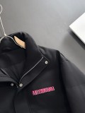 Balenciaga New Classic Couple Toothbrush Embroidered Logo Stand Up Collar Down Jacket