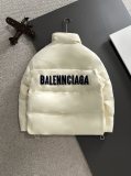 Balenciaga New Classic Couple Toothbrush Embroidered Logo Stand Up Collar Down Jacket