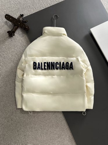 Balenciaga New Classic Couple Toothbrush Embroidered Logo Stand Up Collar Down Jacket