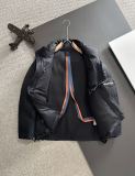 Dior New Classic Couple Embroidered Logo Stand Up Collar Down Jacket
