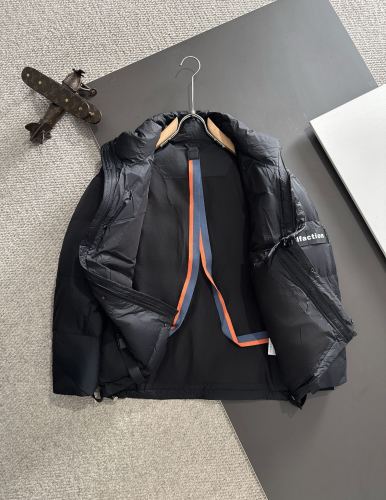 Dior New Classic Couple Embroidered Logo Stand Up Collar Down Jacket