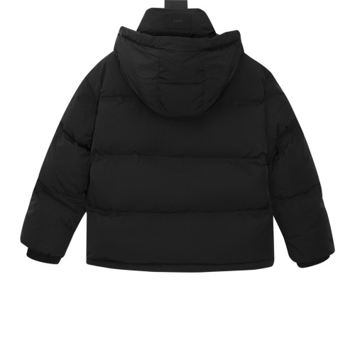 Ami Paris Classic Couple Love Hooded Four Grid Bread Down Jacket