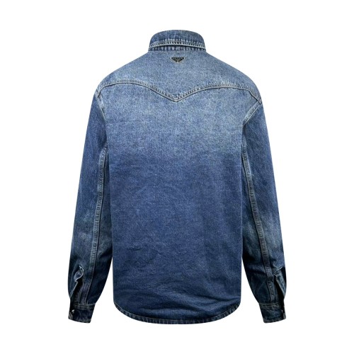 Prada Classic Triangle Label Tannin Cotton Jacket