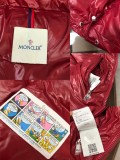 Moncler New Classic Couple Logo Color Contrasting Hooded Thick Down Breadjacket
