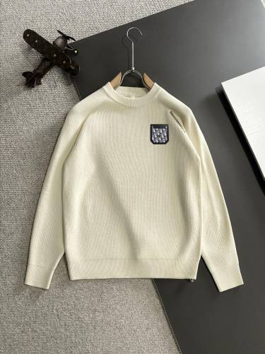 Dior New Fashion Logo Jacquard Casual Wool Blended Round Neck Sweater