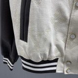 Louis Vuitton New Classic Full Embroidered Splicing Baseball Jacket