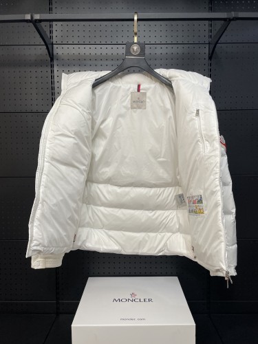 Moncler Couple New Classic Tri color Edging Short Down Jacket Coat