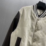 Louis Vuitton New Classic Full Embroidered Splicing Baseball Jacket