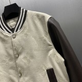 Louis Vuitton New Classic Full Embroidered Splicing Baseball Jacket