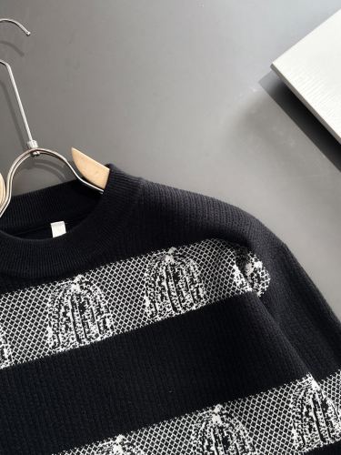 Louis Vuitton New Fashion Logo Jacquard Wool Blended Round Neck Sweater
