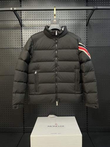 Moncler Couple New Classic Tri color Edging Short Down Jacket Coat