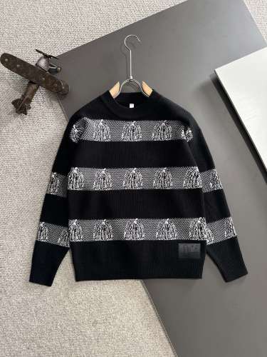 Louis Vuitton New Fashion Logo Jacquard Wool Blended Round Neck Sweater