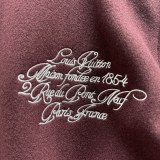 Louis Vuitton New Classic Embroidered Cowhide Leather Wool Baseball Jacket
