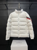Moncler Couple New Classic Tri color Edging Short Down Jacket Coat