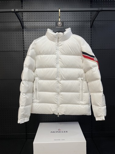 Moncler Couple New Classic Tri color Edging Short Down Jacket Coat