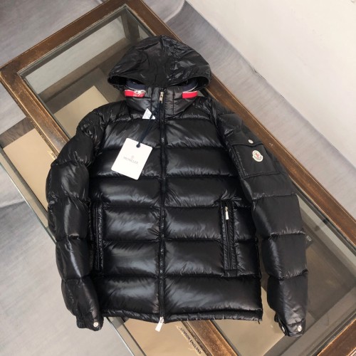 Moncler New Classic Couple Zipper Stand Up Collar Storage Hoodie Down Jacket