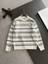 Moncler Couple New Fashion Jacquard Casual Wool Blended Round Neck Sweater