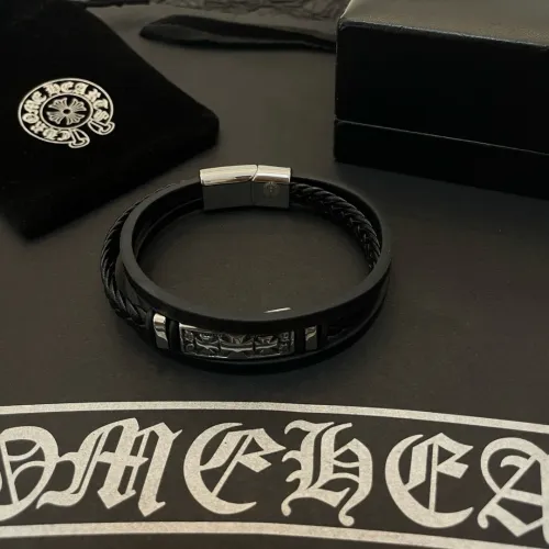 Chrome Hearts Classic Retro Punk Style Leather Rope Bracelet