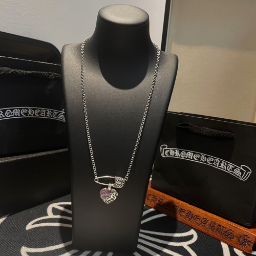 Chrome Hearts Classic Retro Love Vine Flower Pin Pendant Necklace