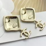 Chanel New Diamond AB Double Pattern Double C Earrings