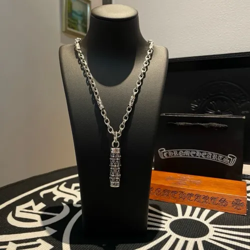 Chrome Hearts Classic Retro Cross Column Pendant Bamboo Knot Letter Necklace