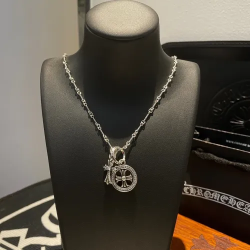 Chrome Hearts Classic Retro Gold Fried Dough Twists Cross Pendant Necklace