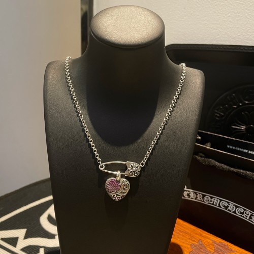 Chrome Hearts Classic Retro Love Vine Flower Pin Pendant Necklace