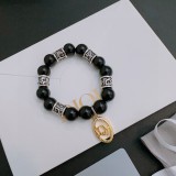 Dior New Couple Retro Multi Element Agate Thai Silver Style Bracelet