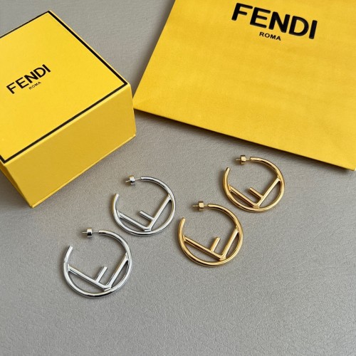 Fendi New Classic Simple Elegant Letter Earrings