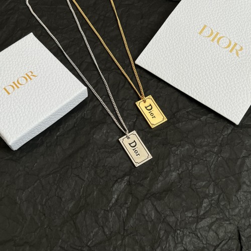 Dior New Classic Square Logo Pendant Necklace 52CM